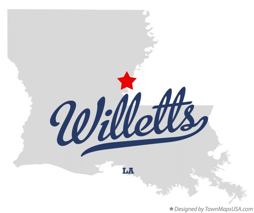 Map of Willetts Louisiana LA