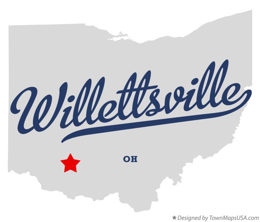 Map of Willettsville Ohio OH