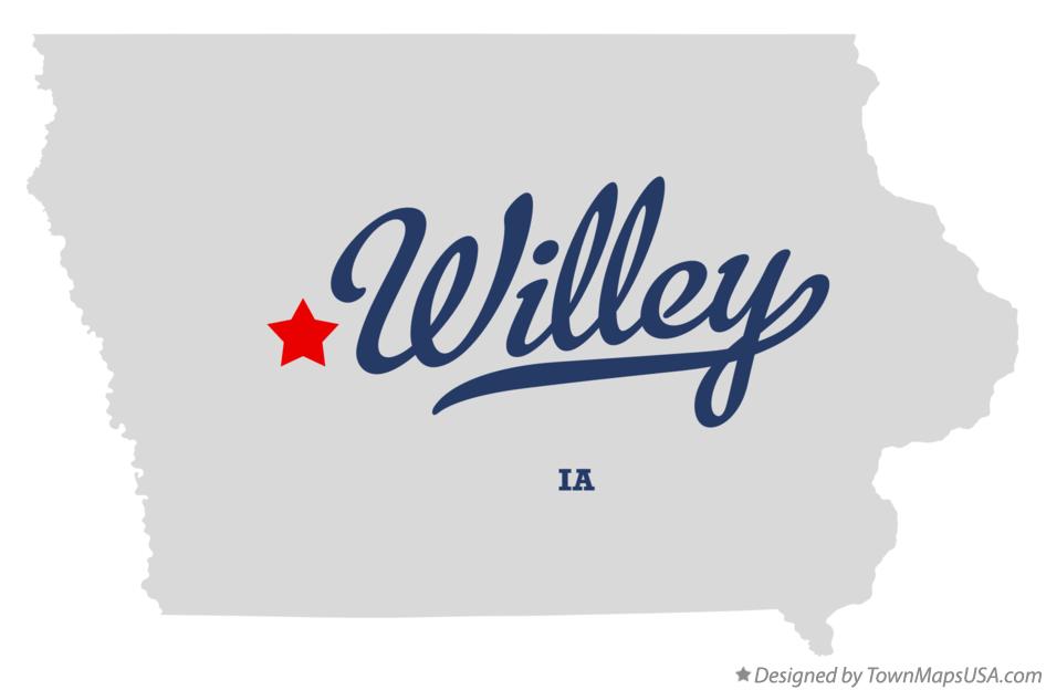 Map of Willey Iowa IA