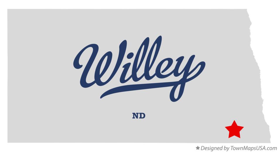 Map of Willey North Dakota ND