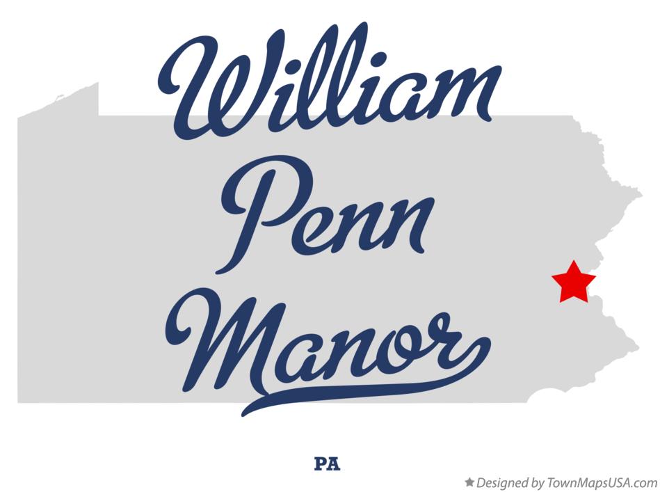 Map of William Penn Manor Pennsylvania PA