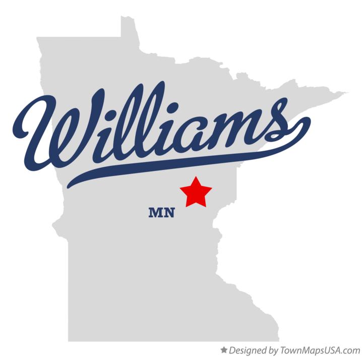 Map of Williams Minnesota MN