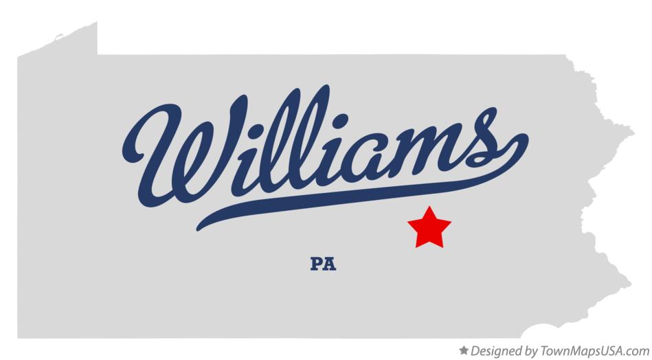Map of Williams Pennsylvania PA