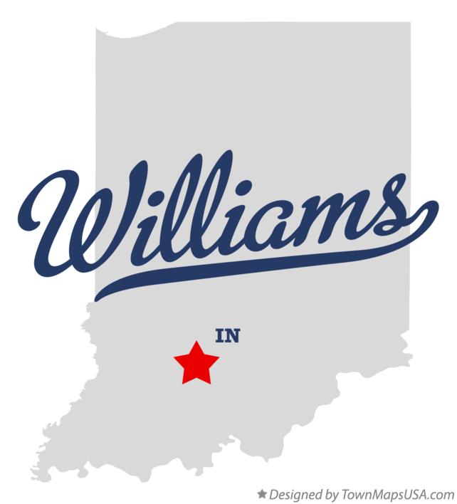 Map of Williams Indiana IN