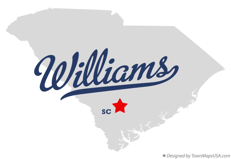 Map of Williams South Carolina SC