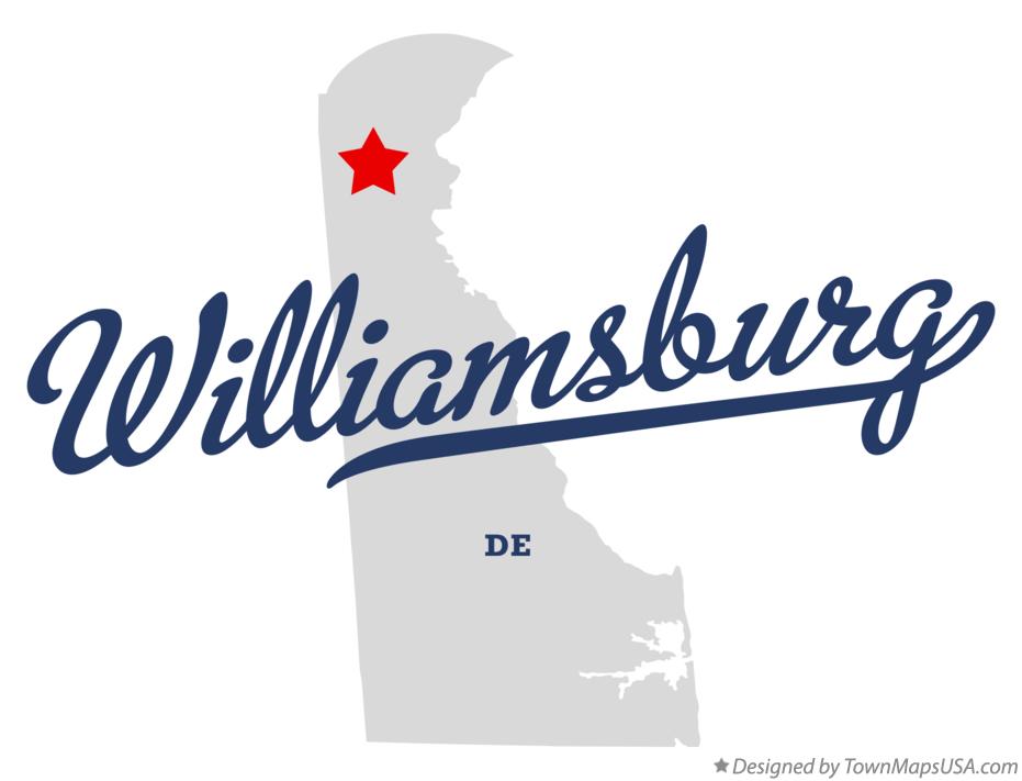 Map of Williamsburg Delaware DE