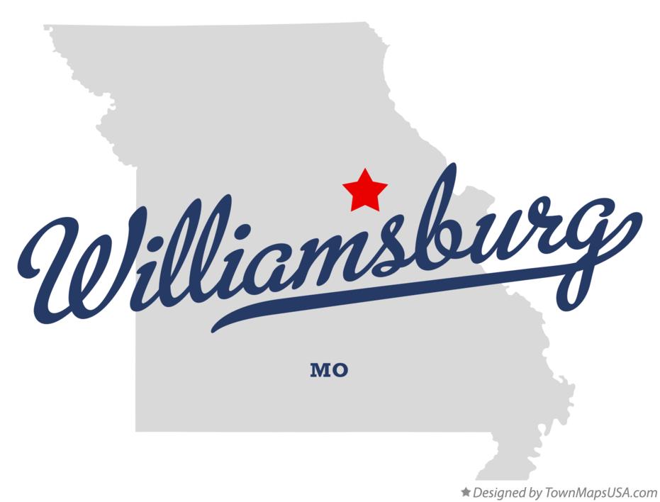 Map of Williamsburg Missouri MO