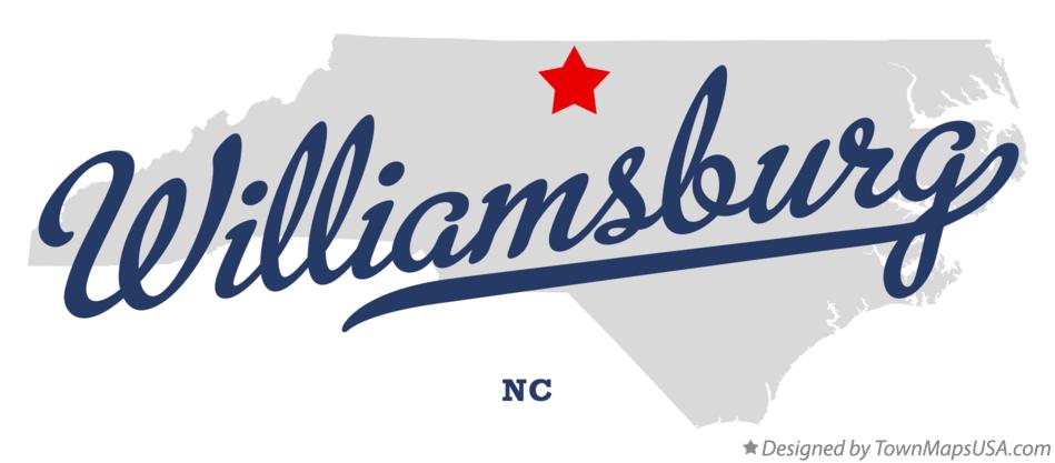 Map of Williamsburg North Carolina NC