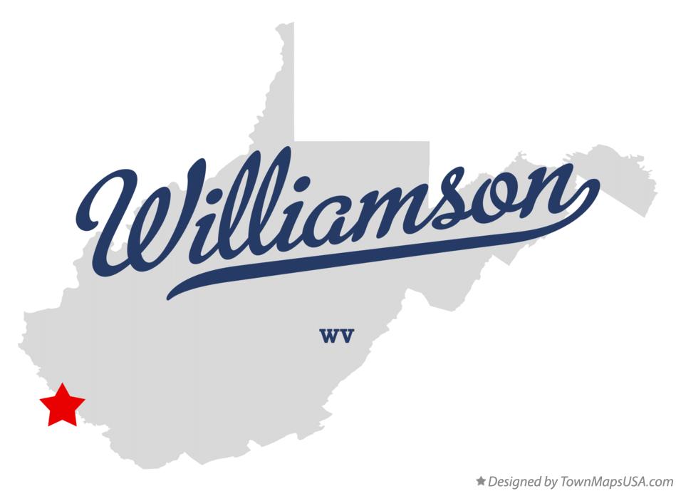 Map of Williamson West Virginia WV