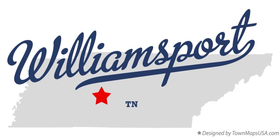 Map of Williamsport Tennessee TN