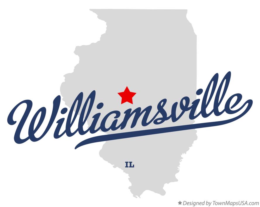 Map of Williamsville Illinois IL