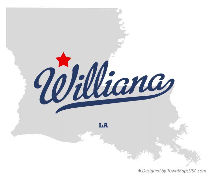 Map of Williana Louisiana LA