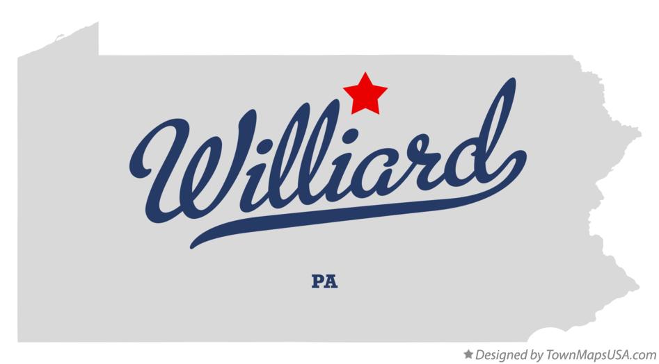 Map of Williard Pennsylvania PA