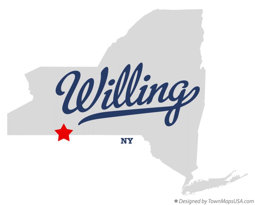 Map of Willing New York NY