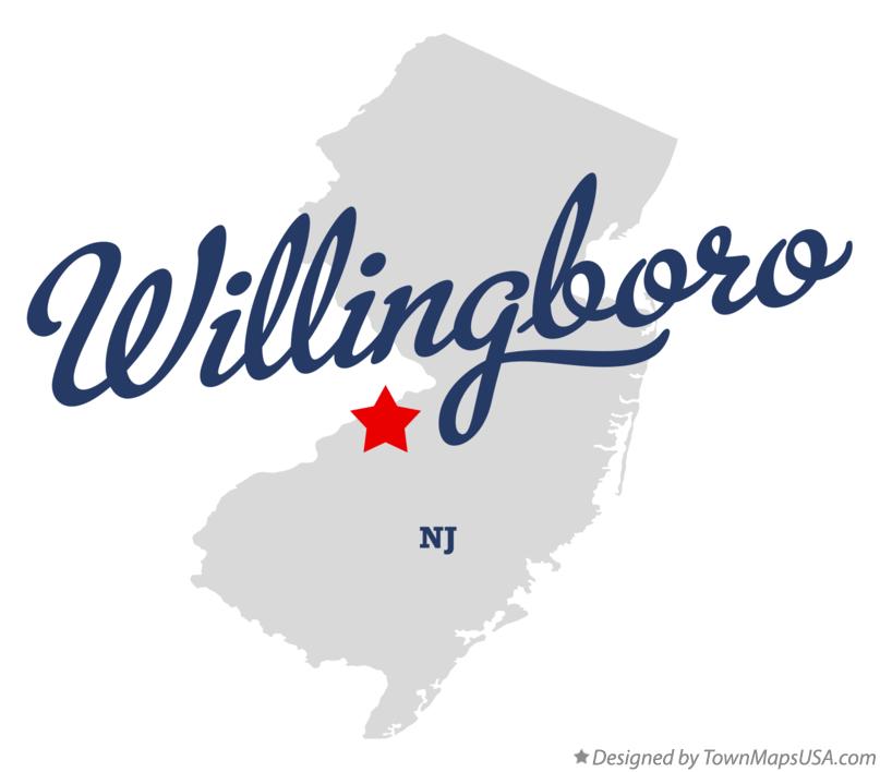 Map of Willingboro New Jersey NJ