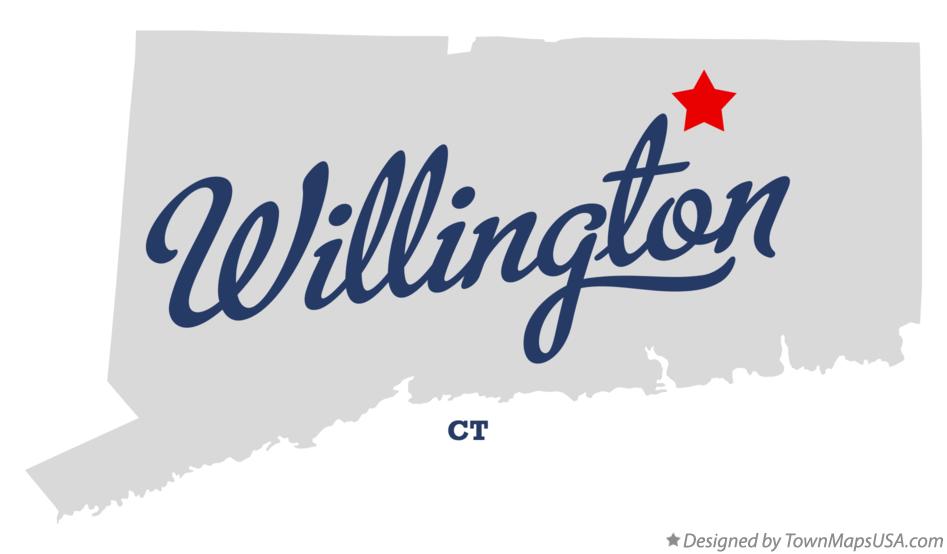 Map of Willington Connecticut CT