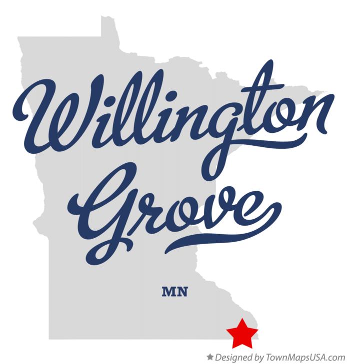 Map of Willington Grove Minnesota MN