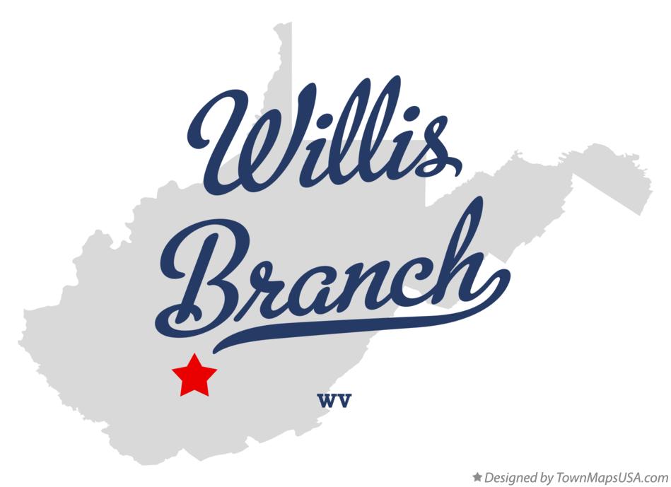 Map of Willis Branch West Virginia WV