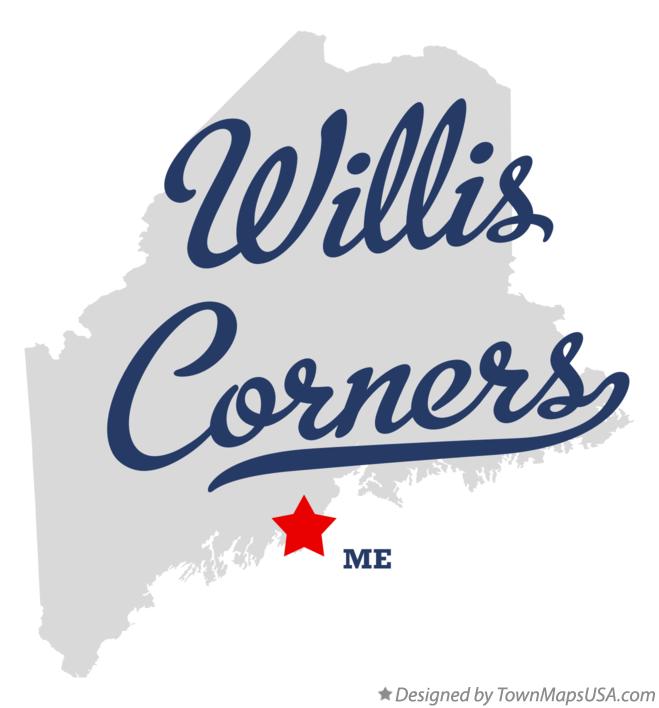 Map of Willis Corners Maine ME
