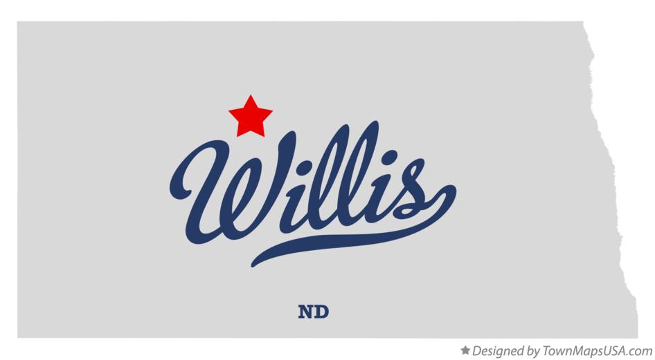 Map of Willis North Dakota ND