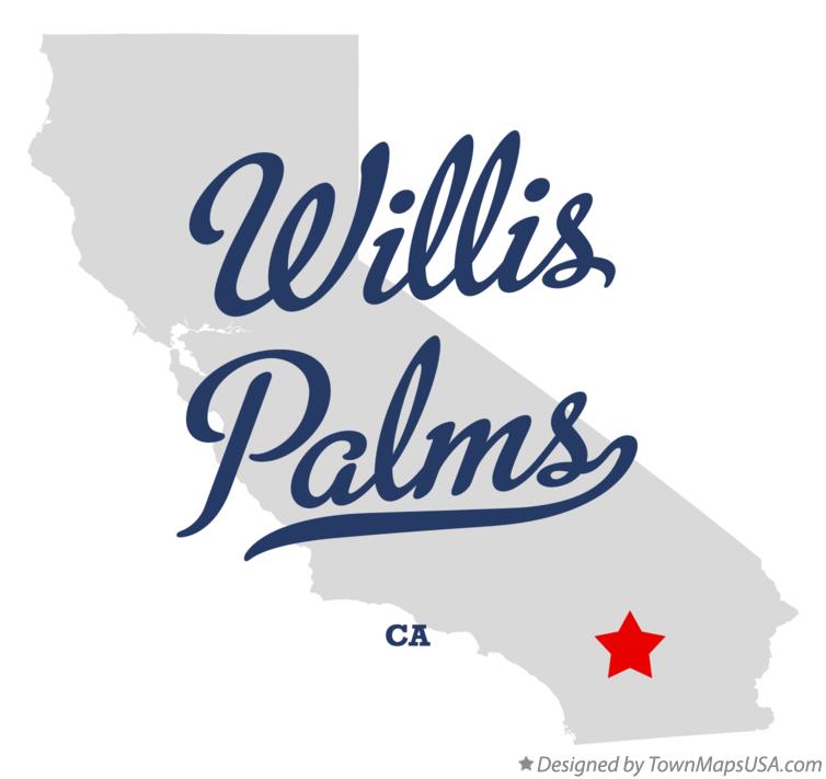 Map of Willis Palms California CA