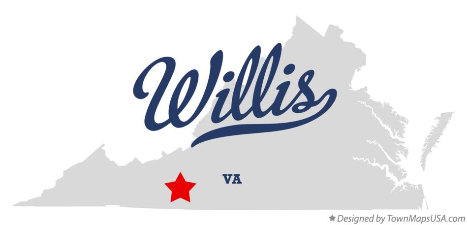 Map of Willis Virginia VA