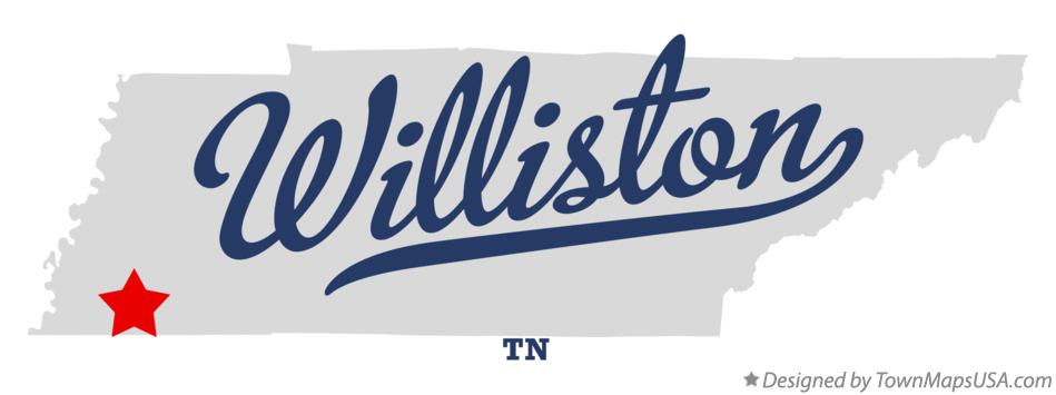 Map of Williston Tennessee TN