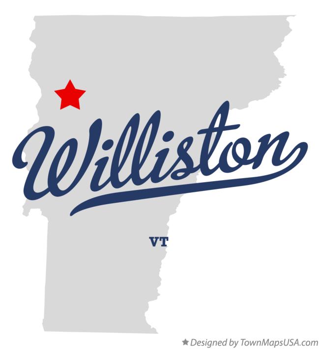 Map of Williston Vermont VT