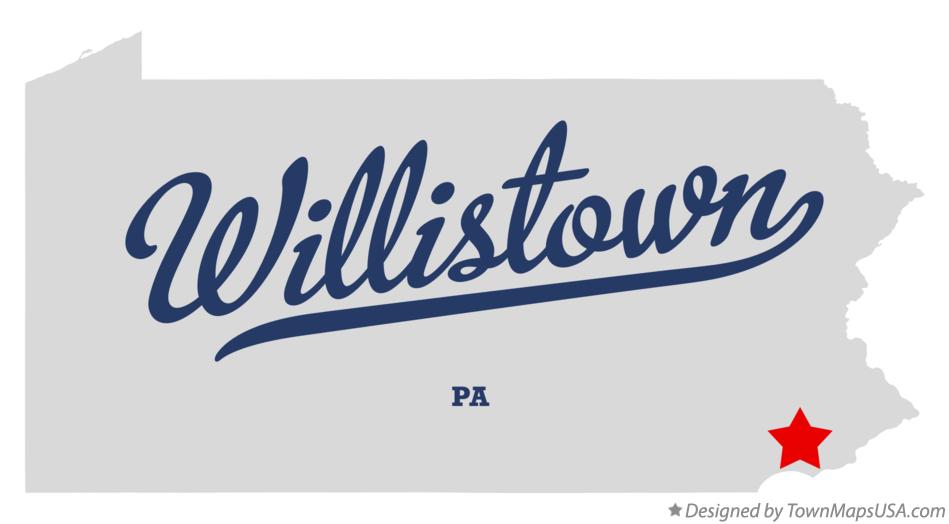 Map of Willistown Pennsylvania PA