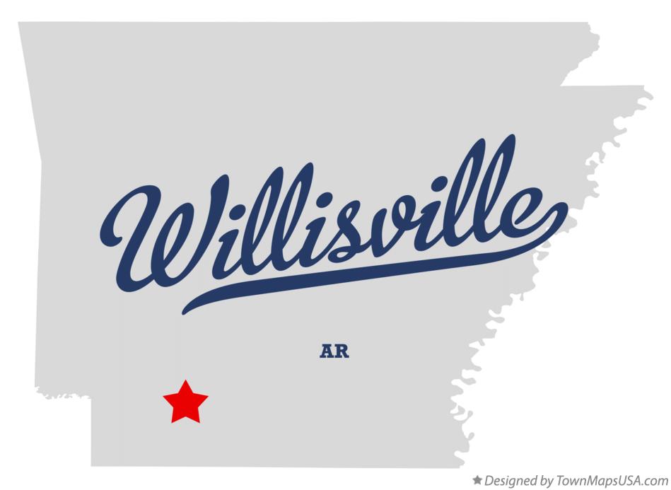 Map of Willisville Arkansas AR