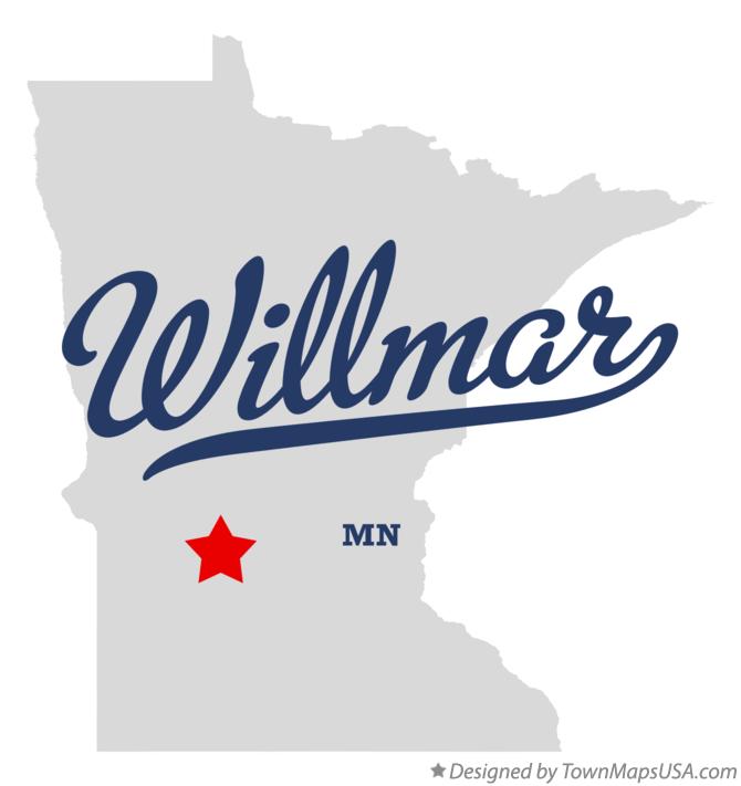 Map of Willmar Minnesota MN