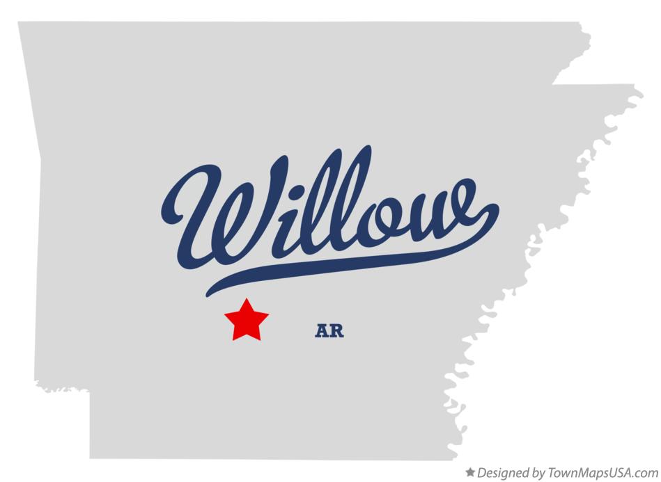 Map of Willow Arkansas AR
