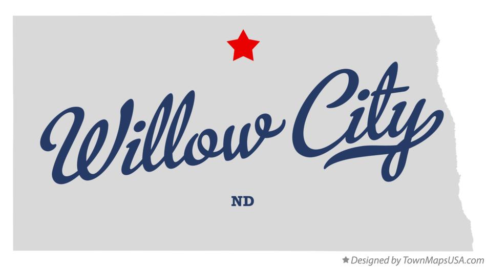 Map of Willow City North Dakota ND