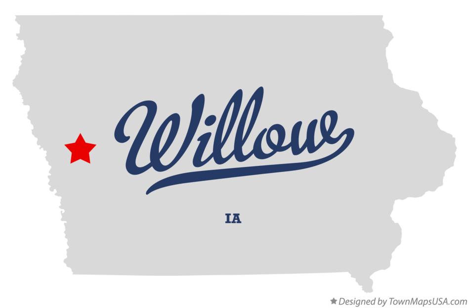 Map of Willow Iowa IA