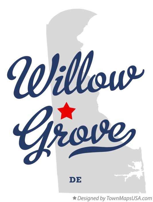 Map of Willow Grove Delaware DE