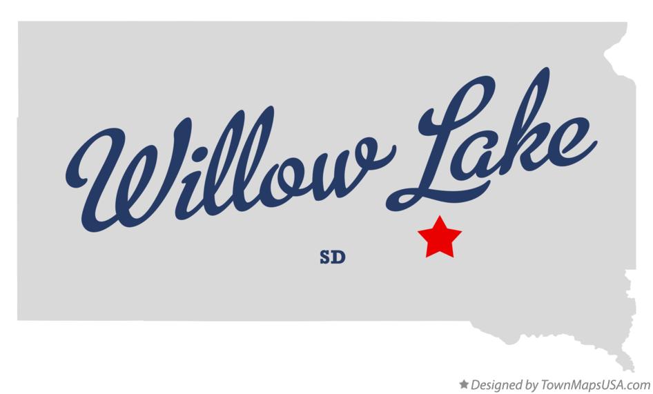 Map of Willow Lake South Dakota SD
