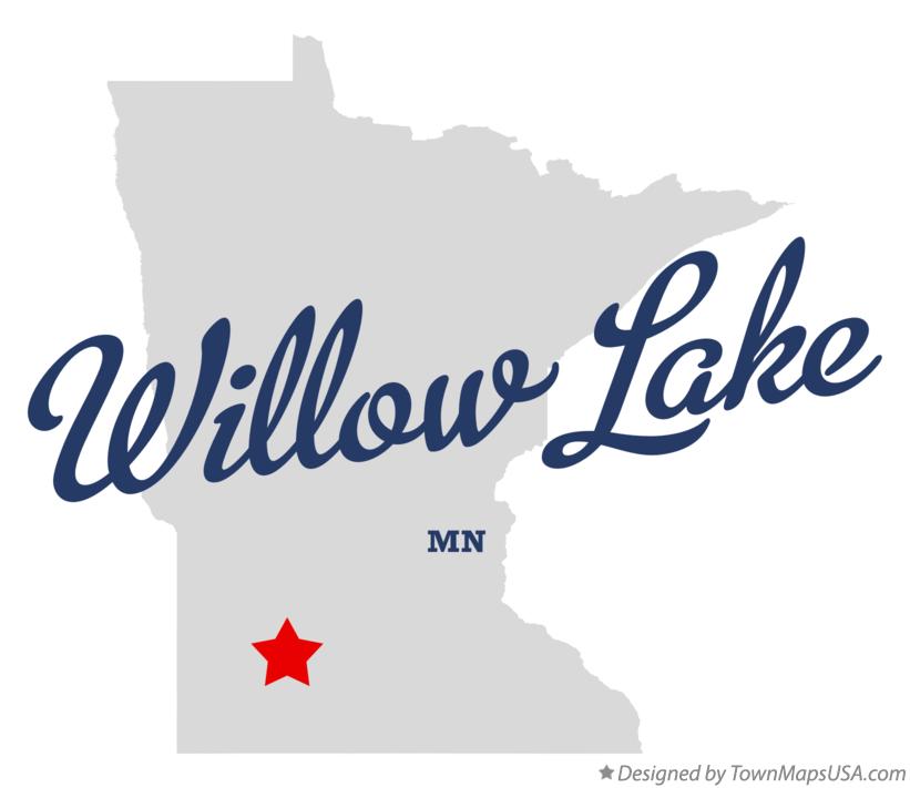 Map of Willow Lake Minnesota MN