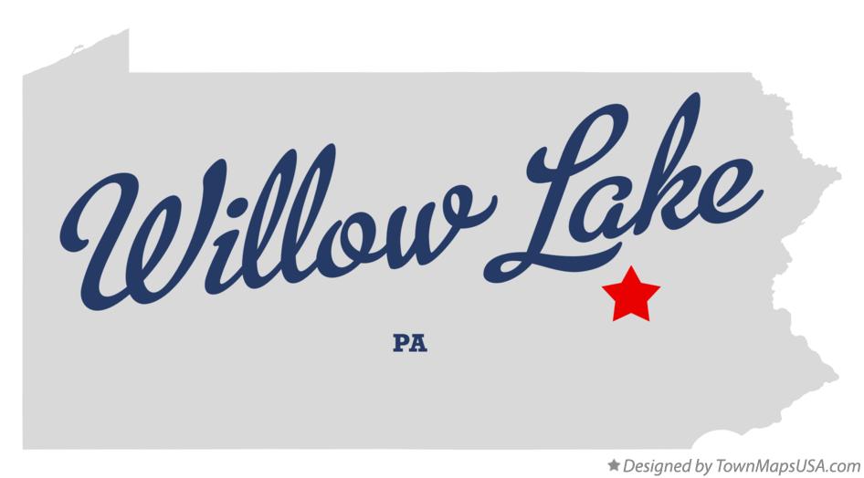 Map of Willow Lake Pennsylvania PA