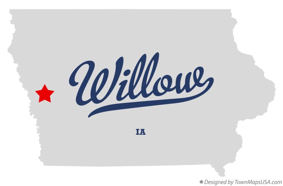 Map of Willow Iowa IA