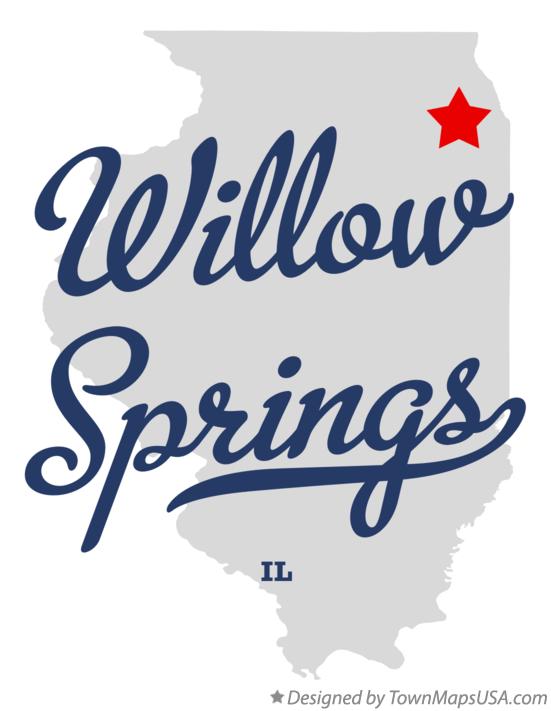 Map of Willow Springs Illinois IL