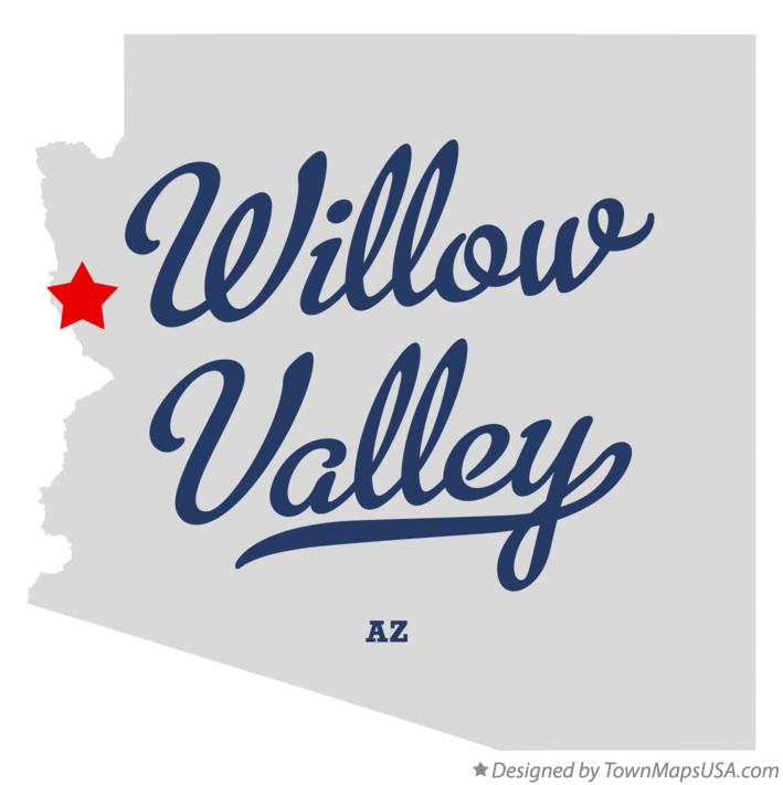 Map of Willow Valley Arizona AZ