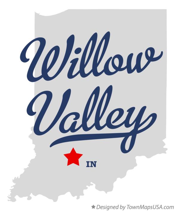 Map of Willow Valley Indiana IN