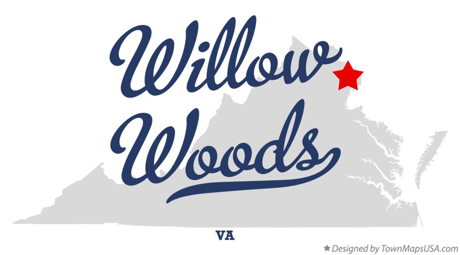 Map of Willow Woods Virginia VA