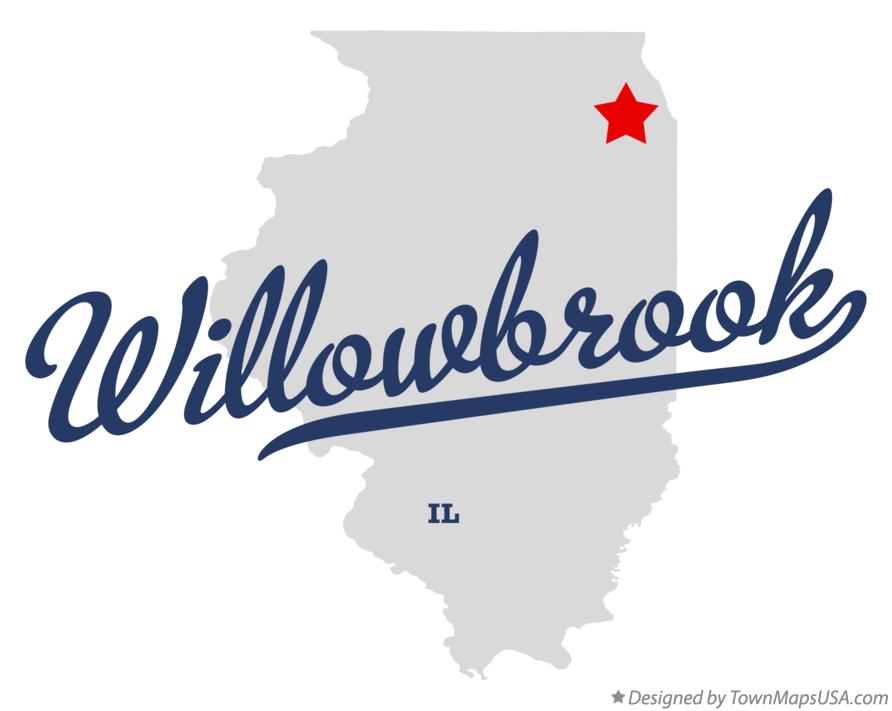 Map of Willowbrook Illinois IL