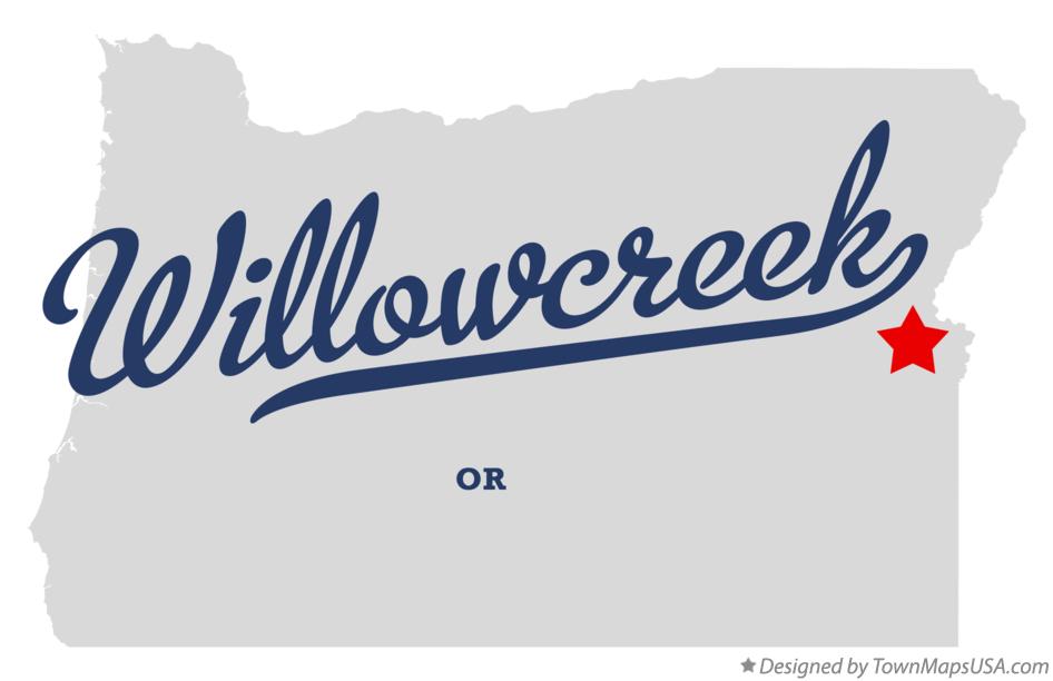Map of Willowcreek Oregon OR