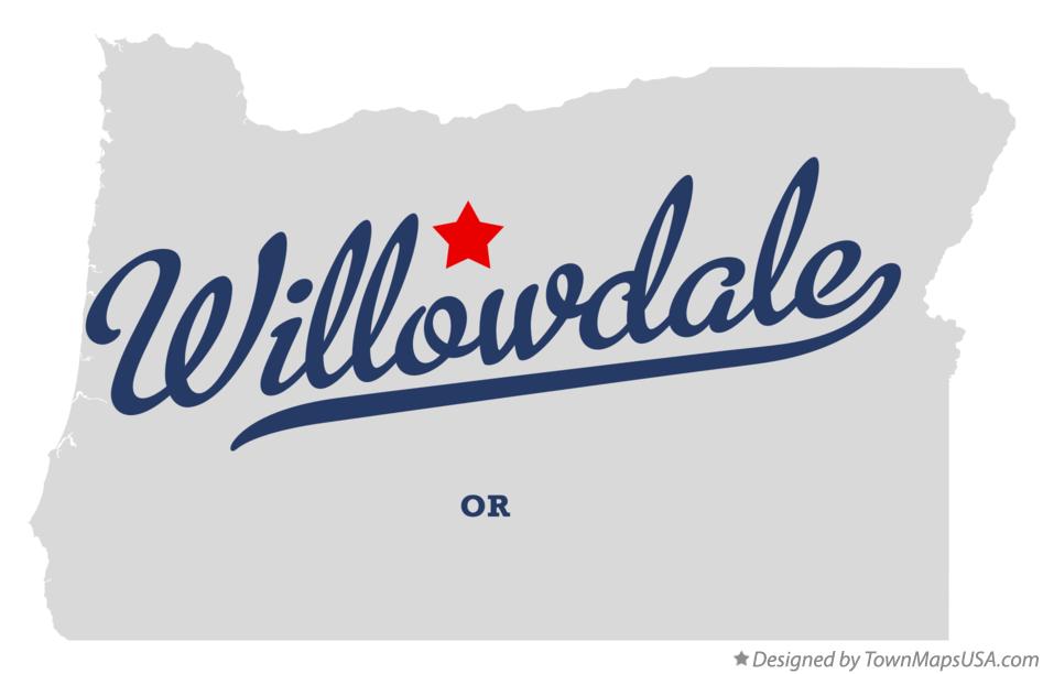 Map of Willowdale Oregon OR