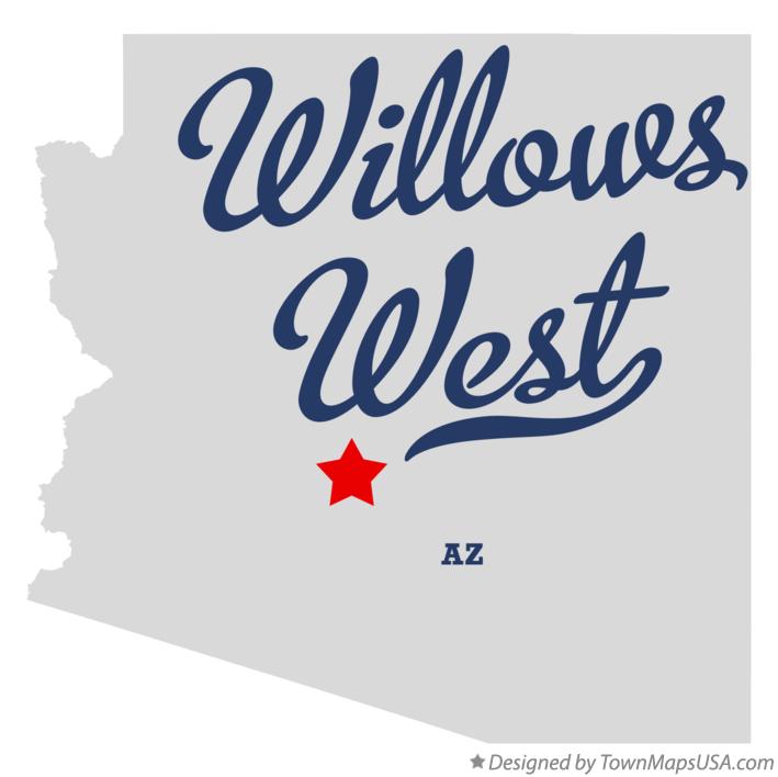 Map of Willows West Arizona AZ