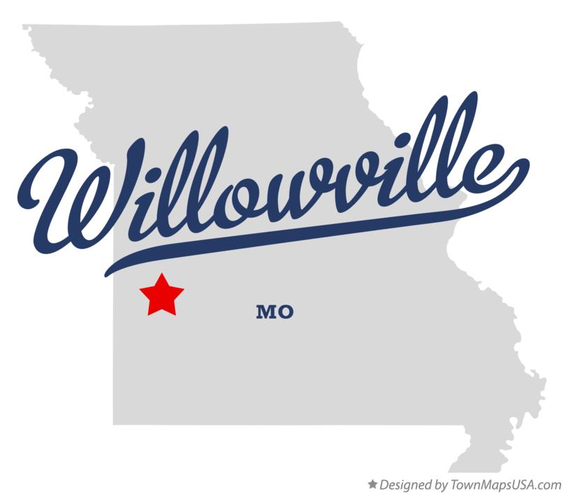 Map of Willowville Missouri MO