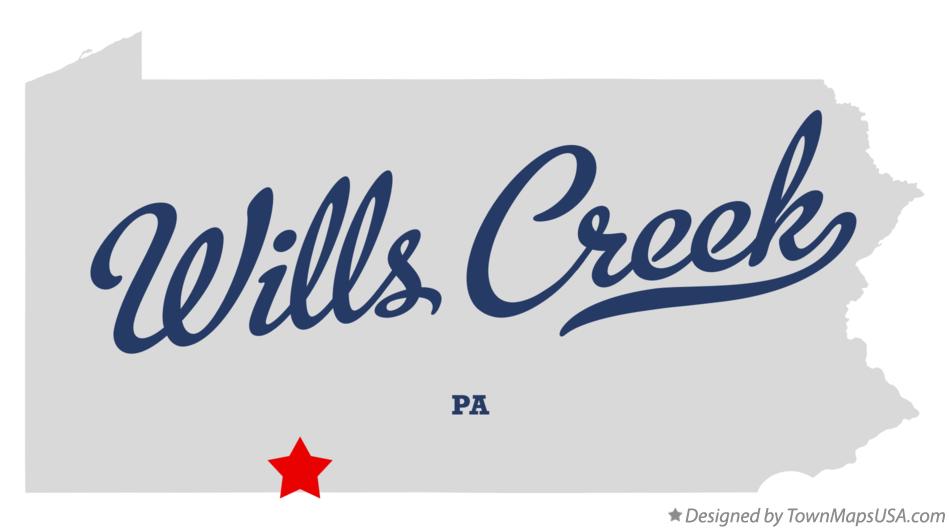 Map of Wills Creek Pennsylvania PA