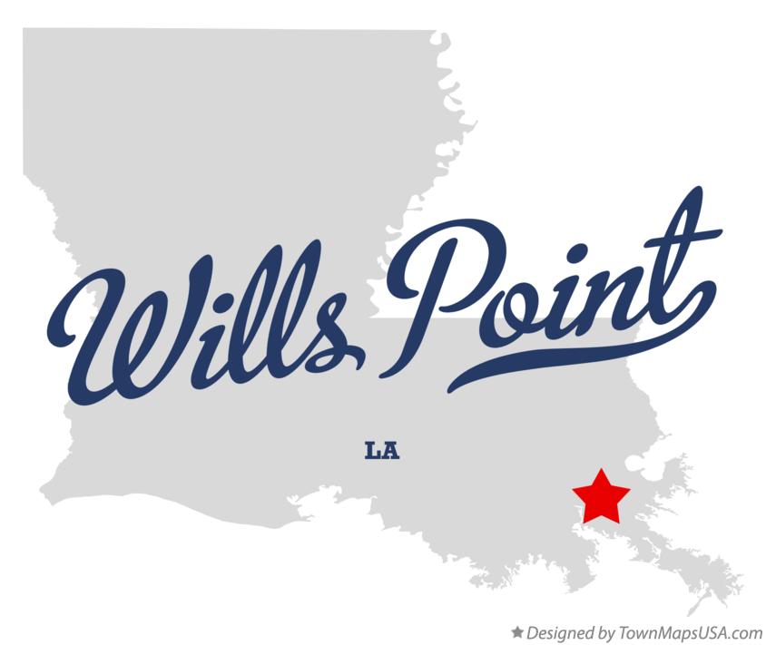 Map of Wills Point Louisiana LA